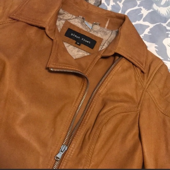 Brown/Tan Leather Jacket - Picture 2 of 4
